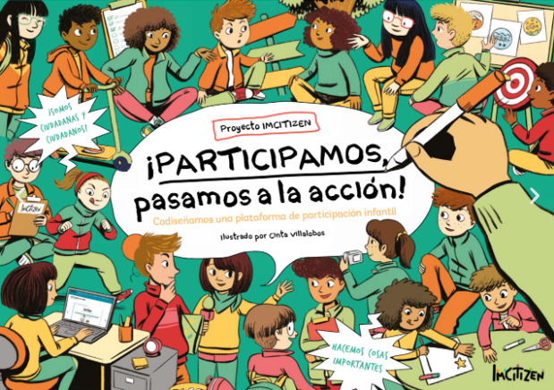 Portada del libro “¡Participamos, pasamos a la acción!” del proyecto Imcitizen